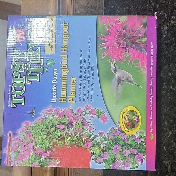 NIB Topsy Turvy Upside Down Hummingbird Hang-out Planter. - Picture 1 of 8